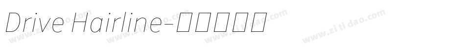 Drive Hairline字体转换
